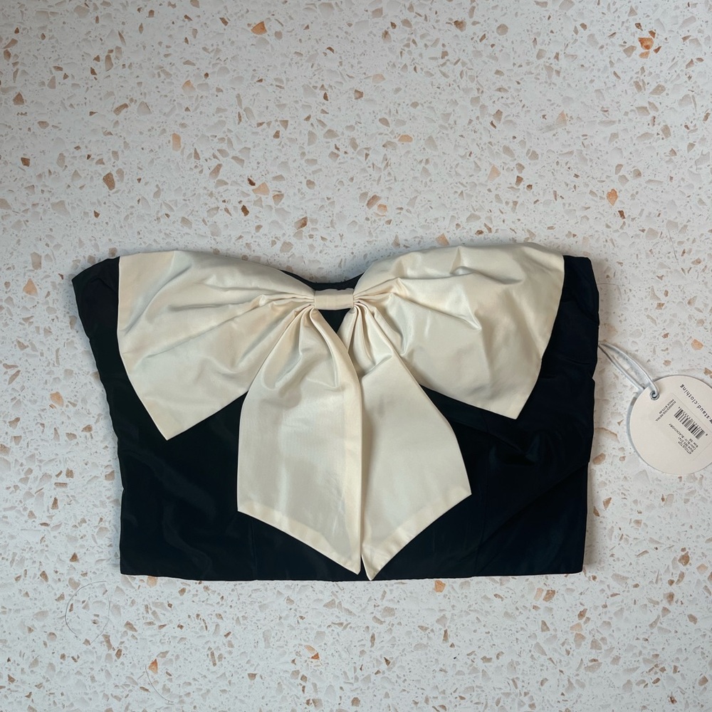 NWT Staud‎ Atticus Strapless Top with Bow - Sold Out Everywhere! - Picture 3 of 6